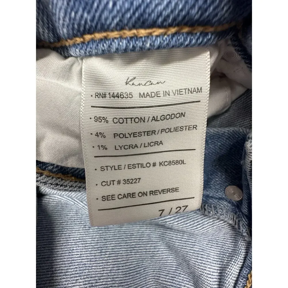 KanCan Jeans Womens Estilo High Rise Denim Blue Distressed Medium Wash Sz 7 27 - Picture 4 of 10